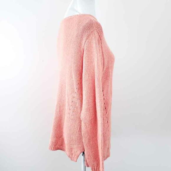 J. Jill Sweater Orange Long Small Missy Cotton Spring Color Excellent Condition - Picture 5 of 7